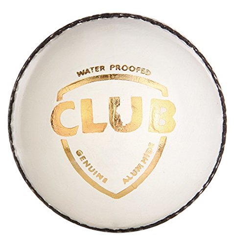 SG Club White Cricket Leather Ball (High Quality Four-Piece Water Proof)