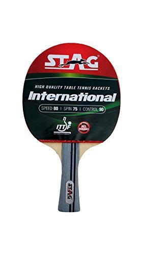 Stag International Table Tennis Racquet | Intermediate | ITTF Approved Rubber