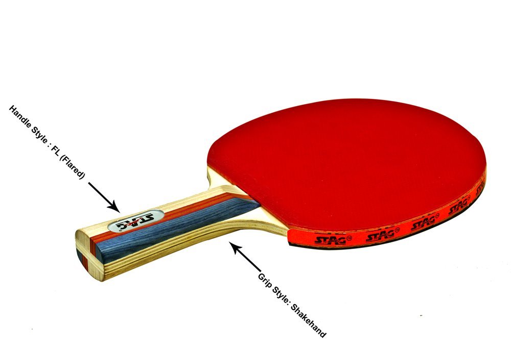 Stag 2 Star Table Tennis Racquet( Multi- Colour, 148 grams, Beginner )