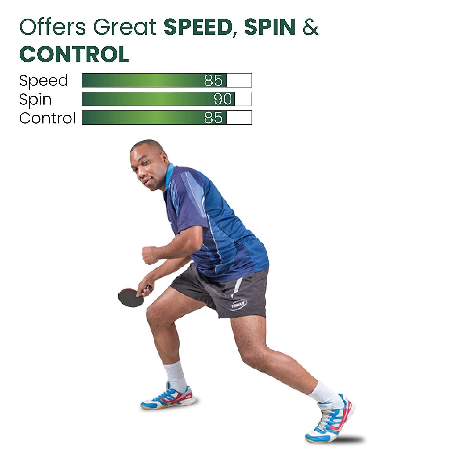 Stag Club Table Tennis Racquet | 166 grams | Beginner | ITTF Approved Rubber | Multi- Color