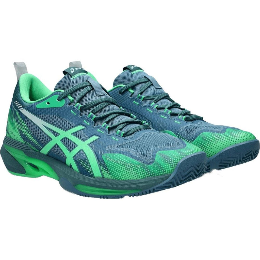 Asics Sonic Smash FF Padel Shoes - Saba Blue & Vital Green