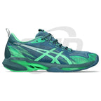 Asics Sonic Smash FF Padel Shoes - Saba Blue & Vital Green