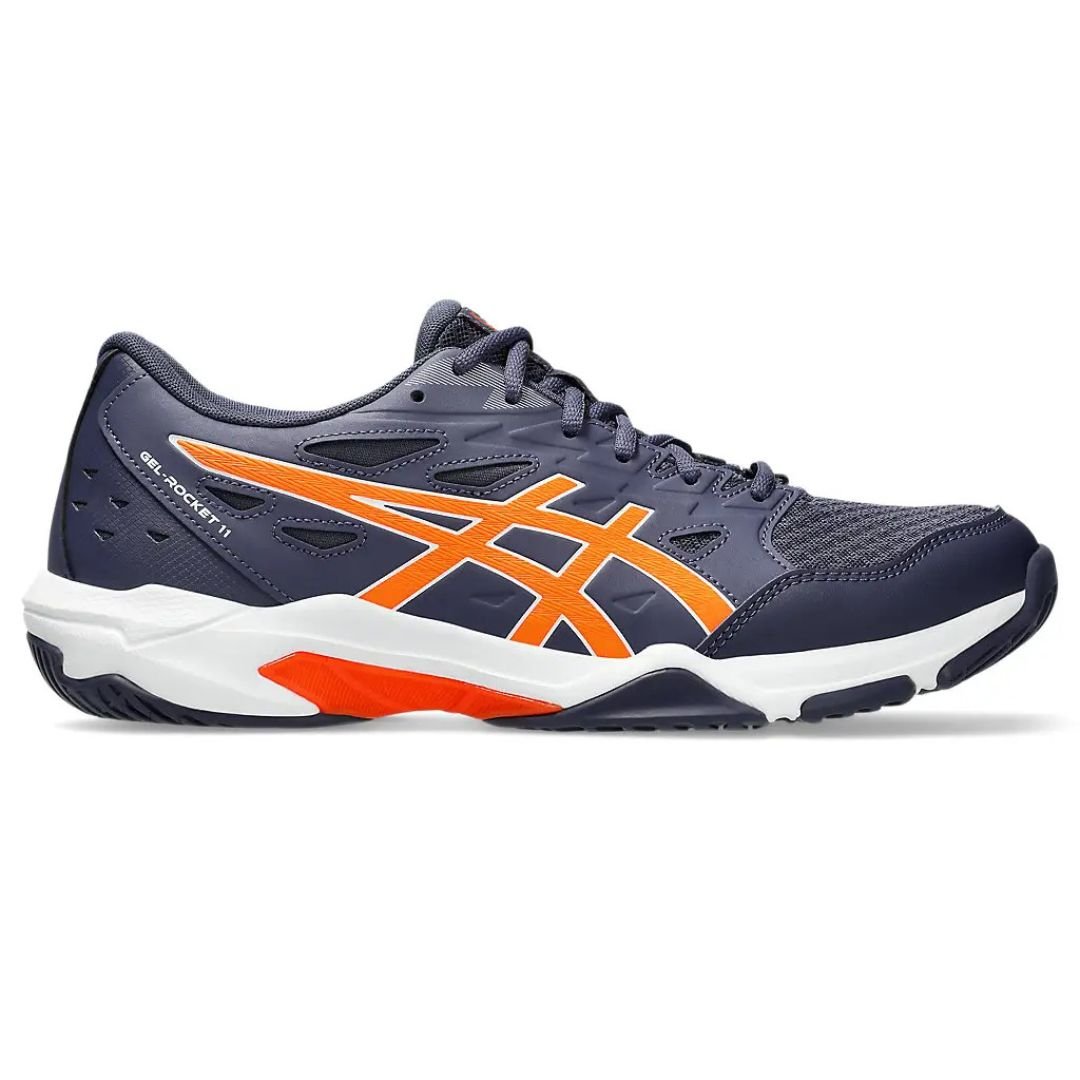 Asics Gel Rocket 11 Shoes Indigo Fog Nova Orange