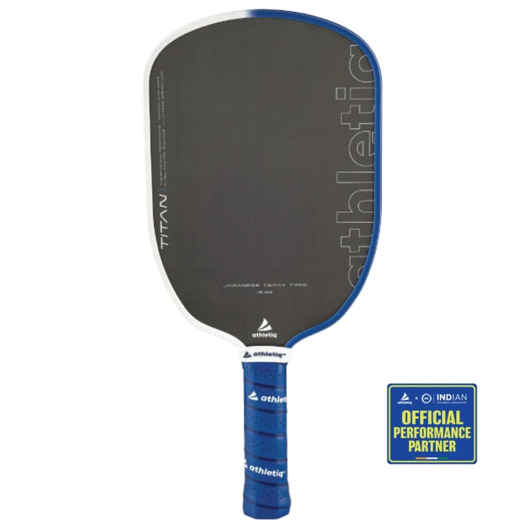 Athletiq Titan (Trilogy Pro Series) Hot Pressed Thermoformed Japanese Toray T700 Elongated Pickleball Paddle