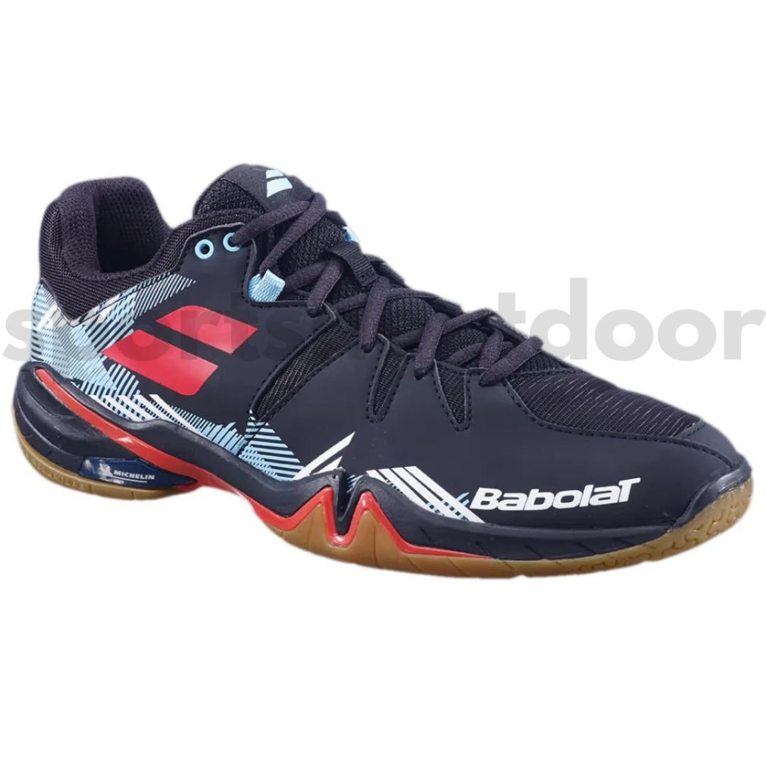 Babolat Badminton Shoes Shadow Spirit - Black Tomato Red