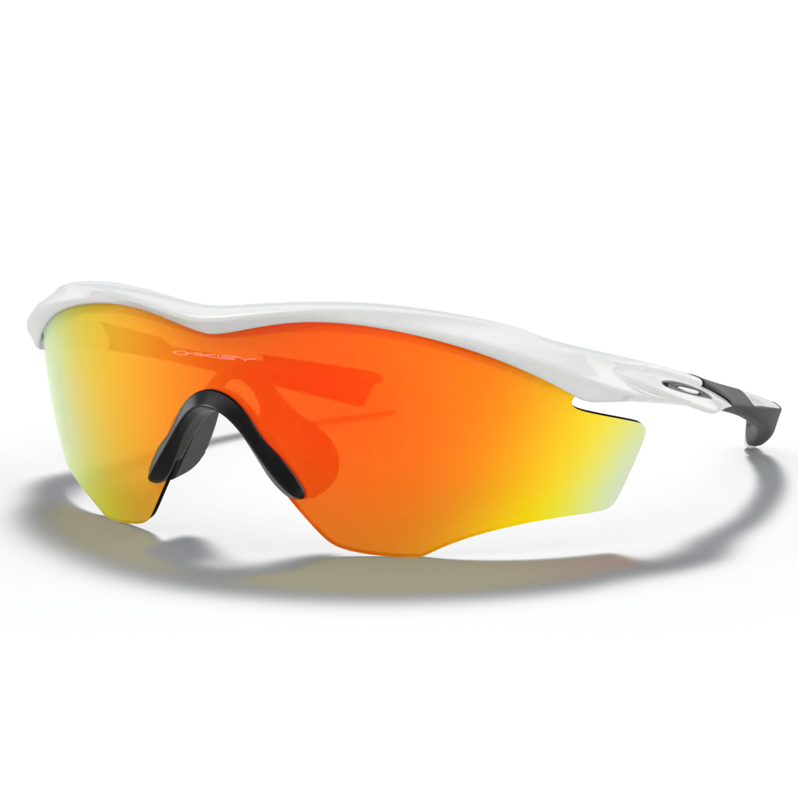 Oakley M2 Frame XL Sunglasses OO9343-0545 - Fire Iridium Lenses, Polished White Frame