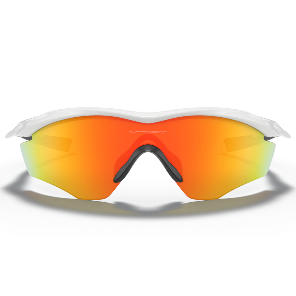 Oakley M2 Frame XL Sunglasses OO9343-0545 - Fire Iridium Lenses, Polished White Frame