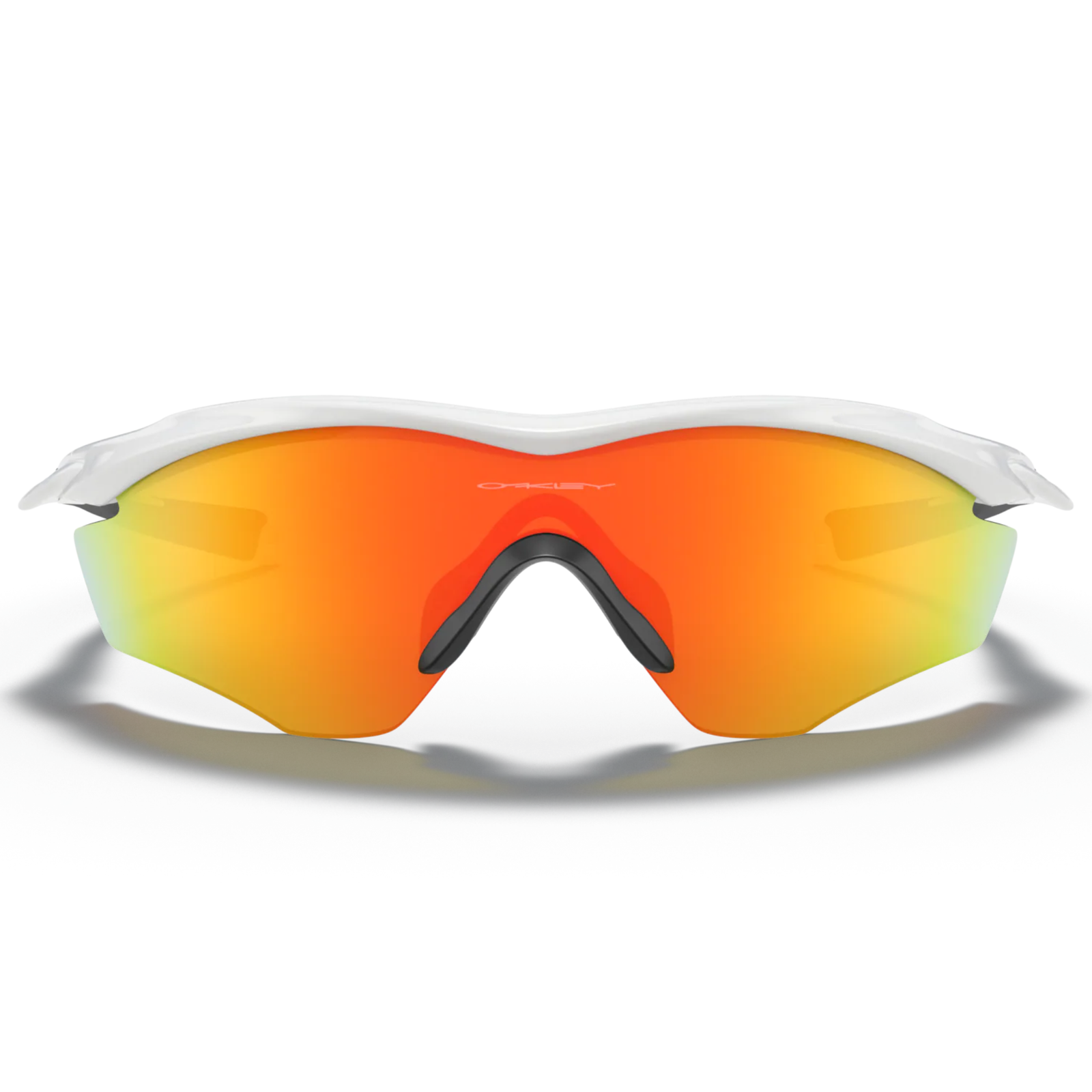 Oakley M2 Frame XL Sunglasses OO9343-0545 - Fire Iridium Lenses, Polished White Frame