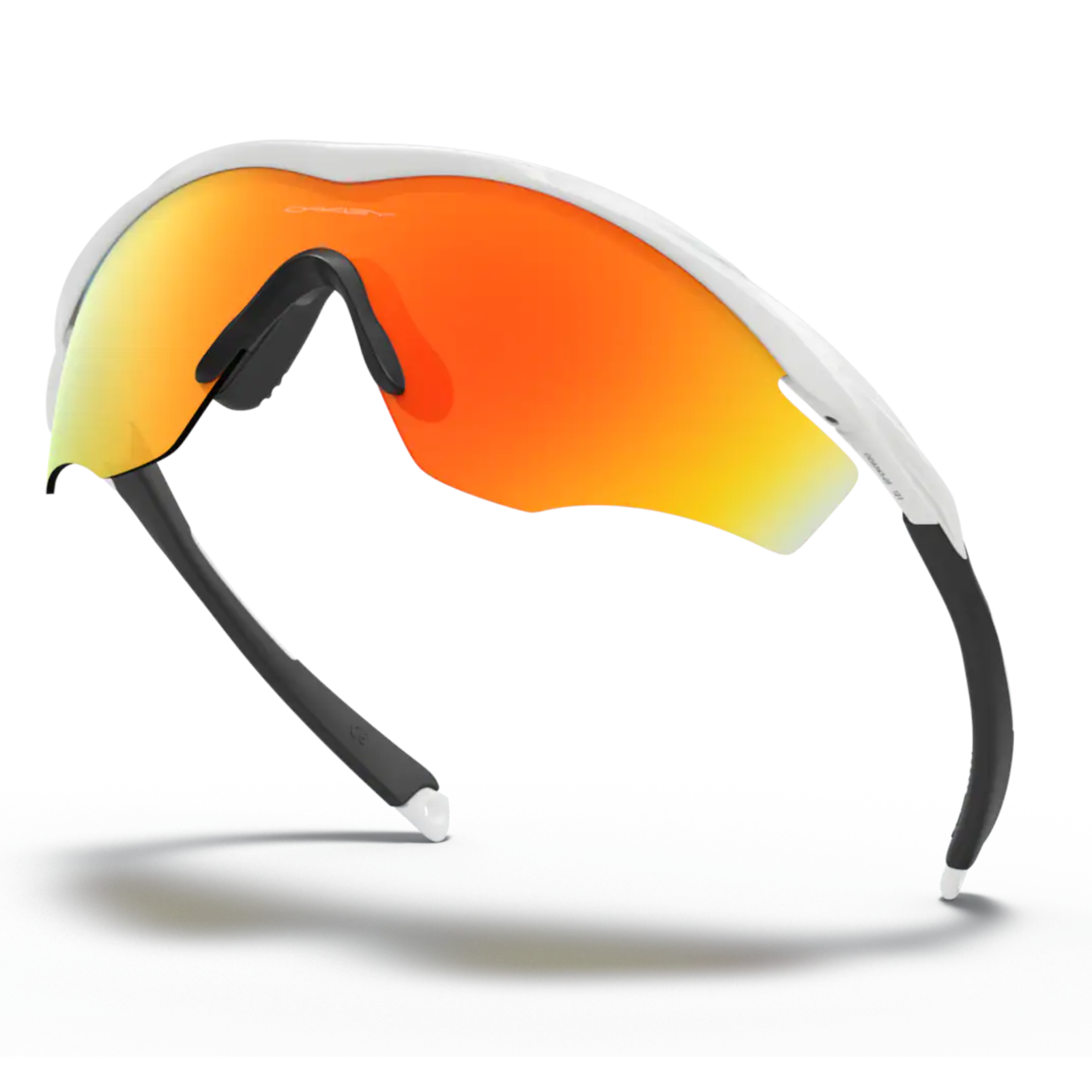 Oakley M2 Frame XL Sunglasses OO9343-0545 - Fire Iridium Lenses, Polished White Frame