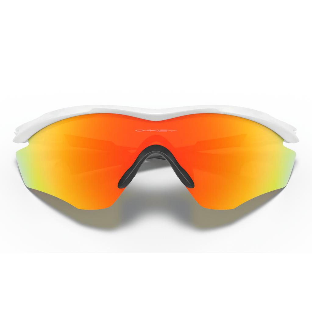 Oakley M2 Frame XL Sunglasses OO9343-0545 - Fire Iridium Lenses, Polished White Frame