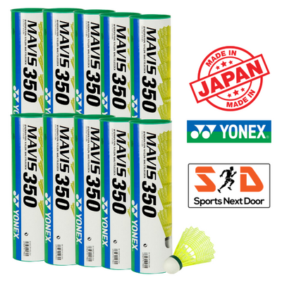 Yonex Mavis 350 Nylon Shuttlecock (Pack of 6) - 10 Tubes
