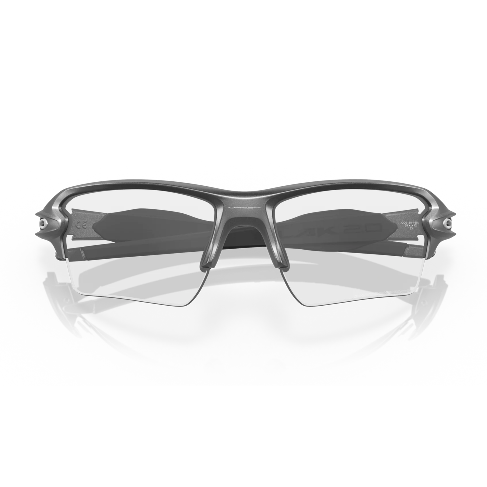 Oakley Flak 2.0 XL Sunglasses OO9188-1659 - Clear To Black Iridium Photochromic Lenses, Steel Frame