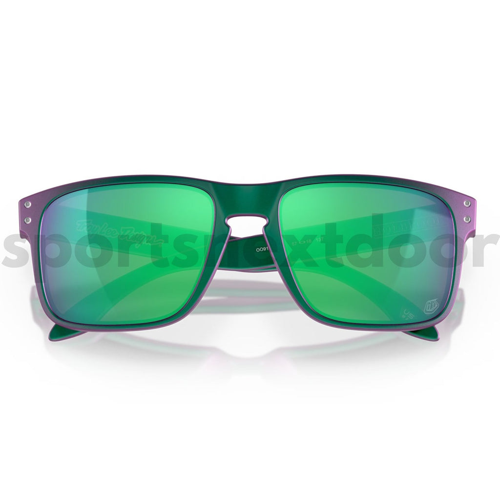 Oakley Holbrook Sunglasses OO9102-T455 - Prizm Jade Lenses, Troy Lee Designs Matte Purple Green Shift Frame