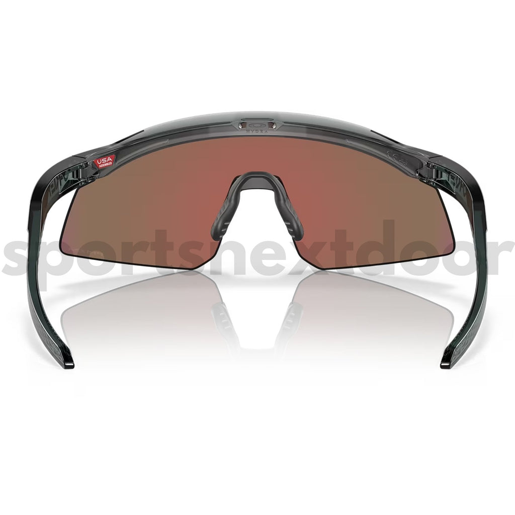 Oakley Hydra Sunglasses OO9229-0437, Prizm Violet Lenses, Crystal Black Frame