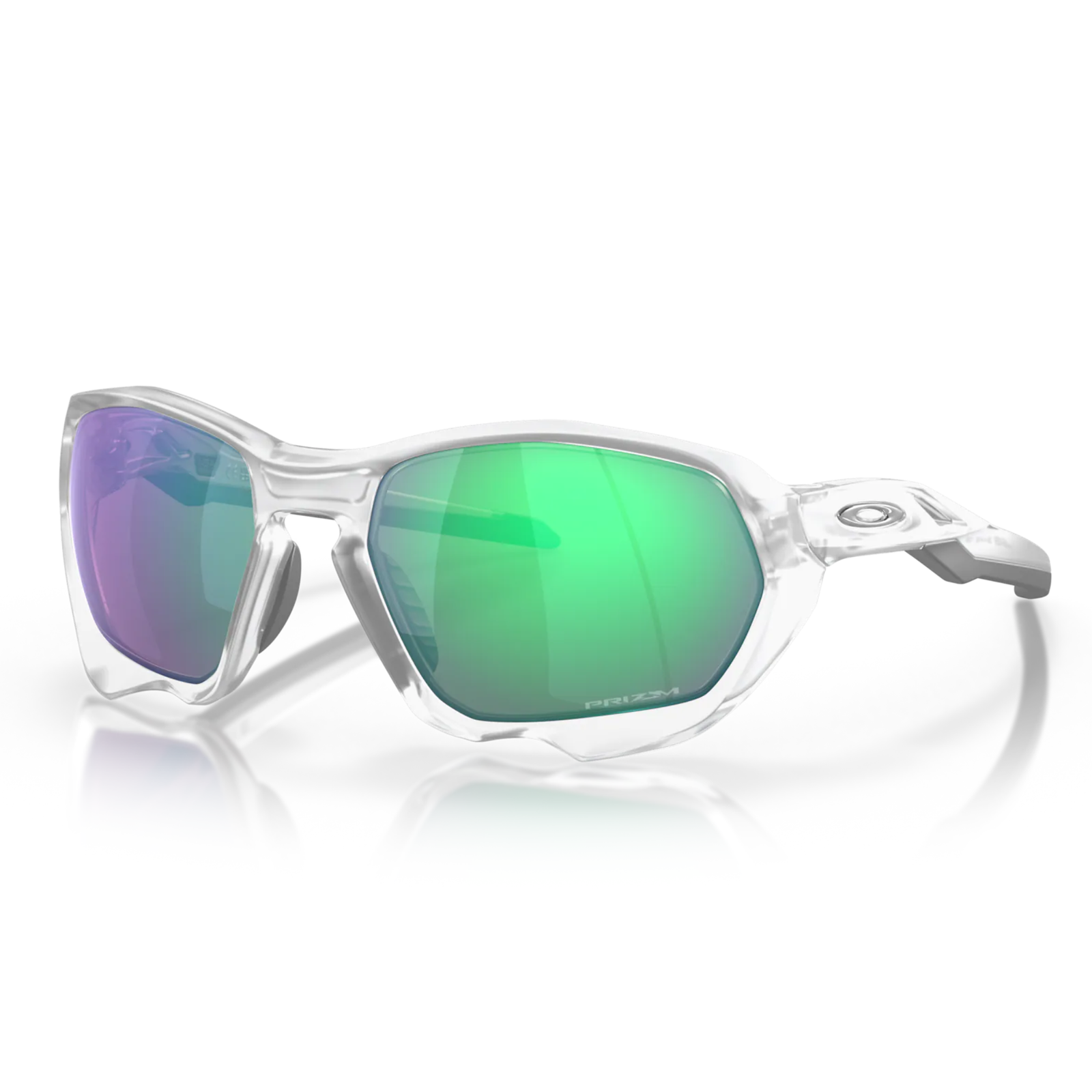 Oakley Plazma Sunglasses OO9019-1659, Prizm Road Jade Lenses, Matte Clear Frame