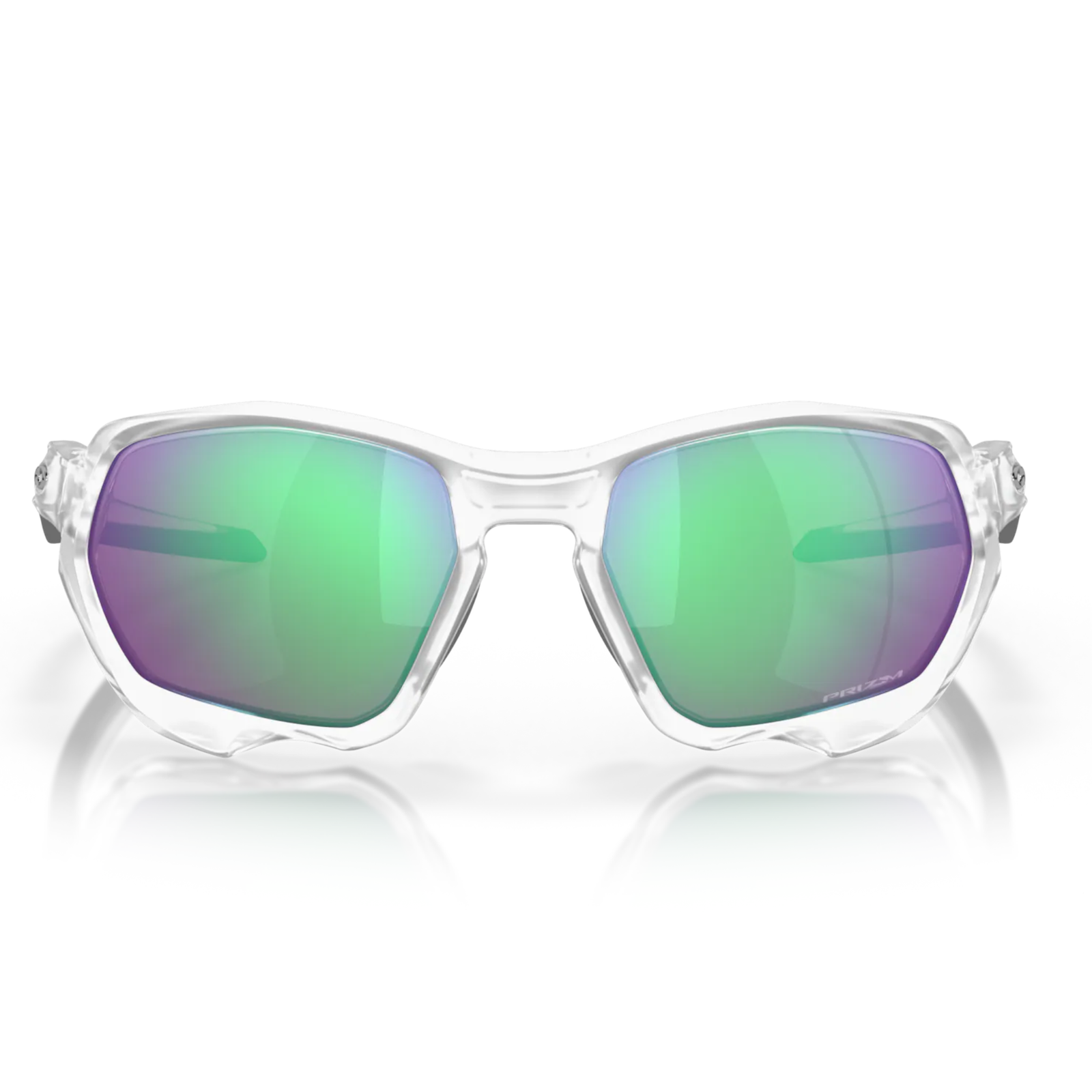 Oakley Plazma Sunglasses OO9019-1659, Prizm Road Jade Lenses, Matte Clear Frame