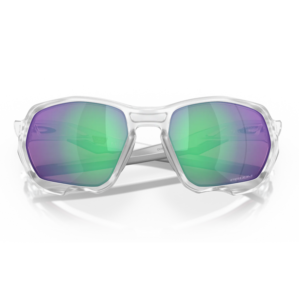 Oakley Plazma Sunglasses OO9019-1659, Prizm Road Jade Lenses, Matte Clear Frame