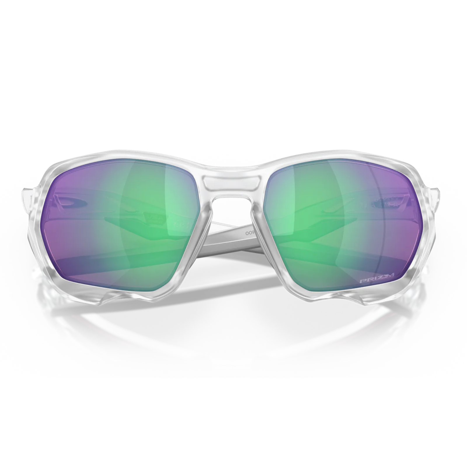 Oakley Plazma Sunglasses OO9019-1659, Prizm Road Jade Lenses, Matte Clear Frame