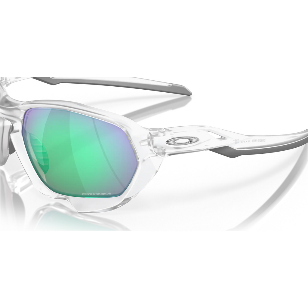 Oakley Plazma Sunglasses OO9019-1659, Prizm Road Jade Lenses, Matte Clear Frame