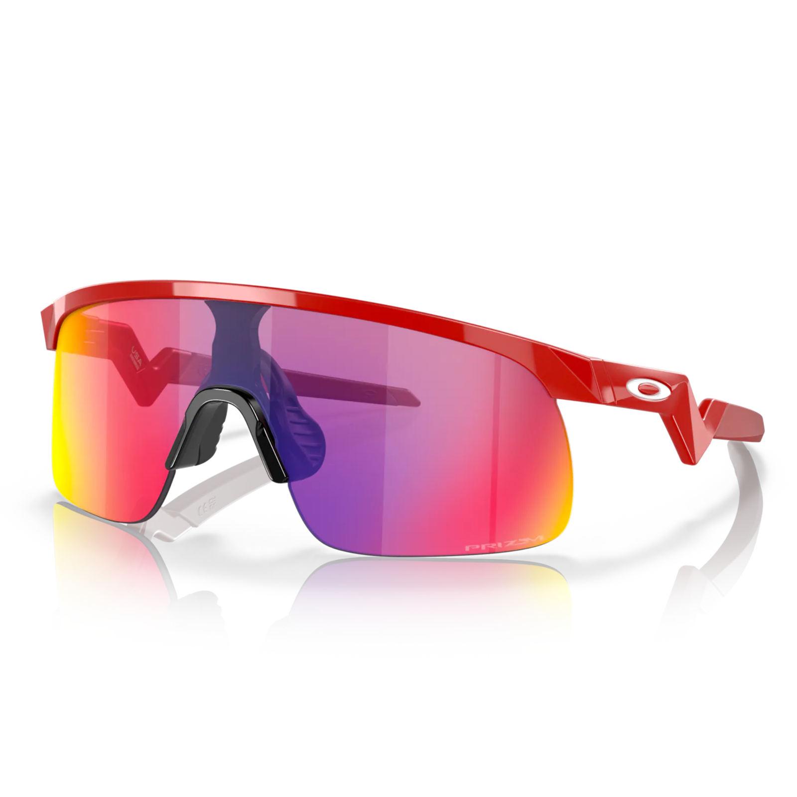 Oakley Resistor Sunglasses OJ9010-0223, Prizm Road Lenses, Redline Frame (Youth Fit)