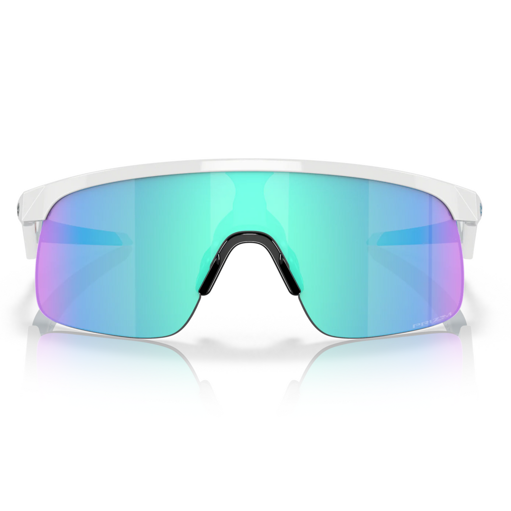 Oakley Resistor Sunglasses OJ9010-0723, Prizm Sapphire Lenses, Polished White Frame (Youth Fit)