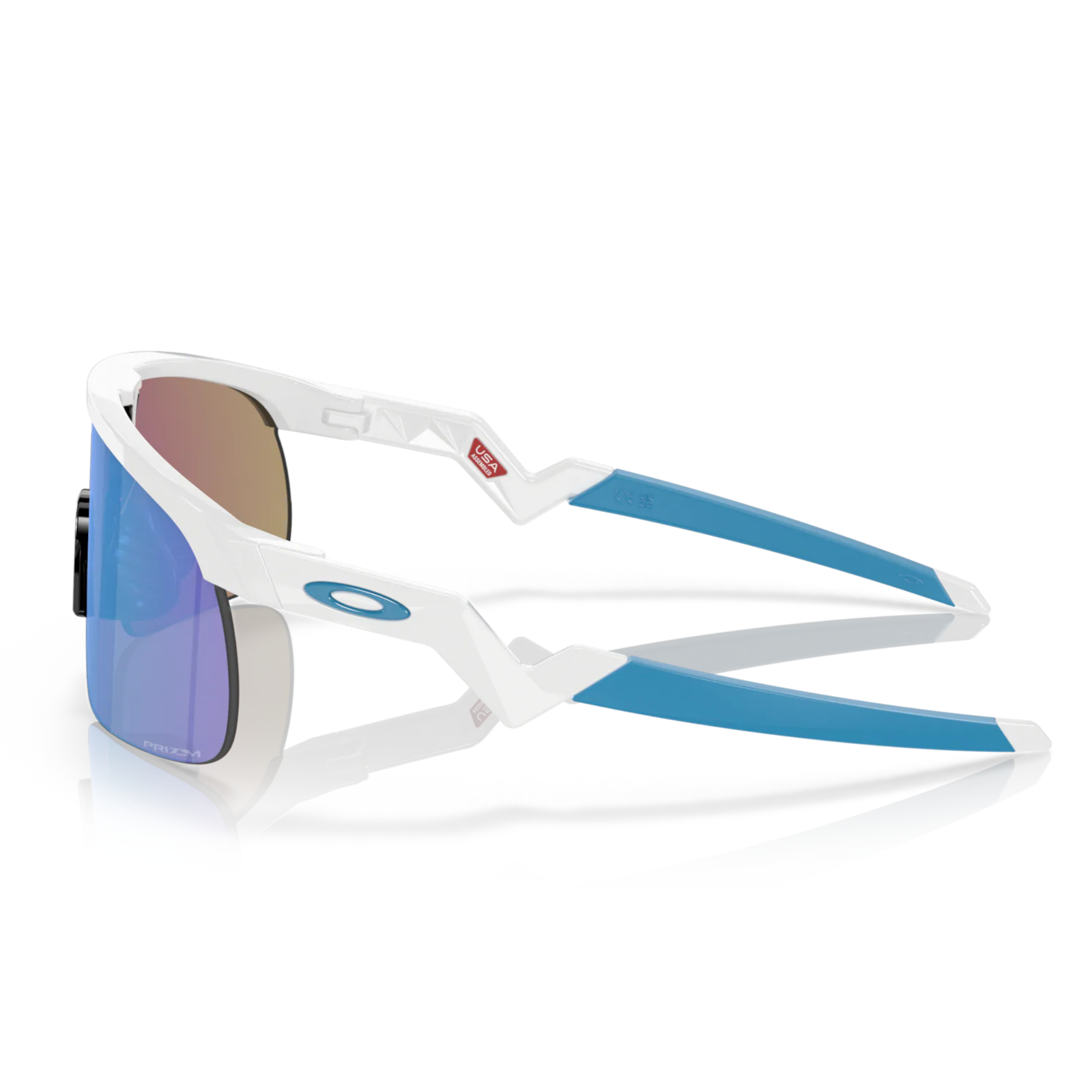Oakley Resistor Sunglasses OJ9010-0723, Prizm Sapphire Lenses, Polished White Frame (Youth Fit)