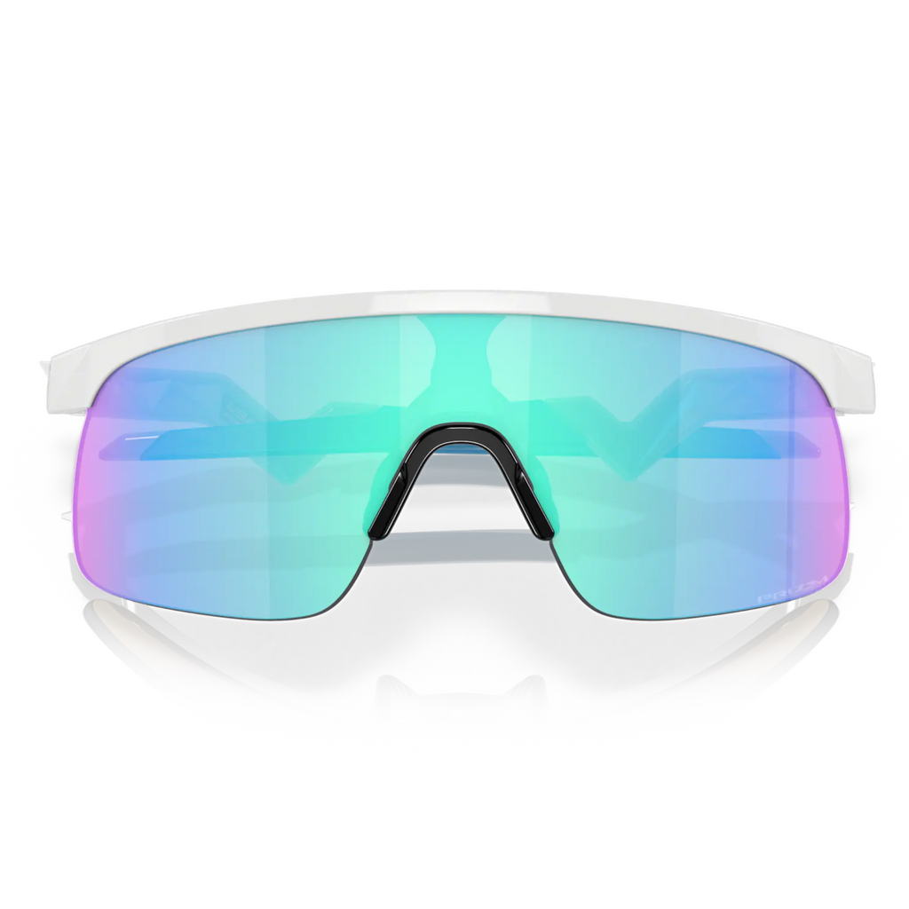 Oakley Resistor Sunglasses OJ9010-0723, Prizm Sapphire Lenses, Polished White Frame (Youth Fit)
