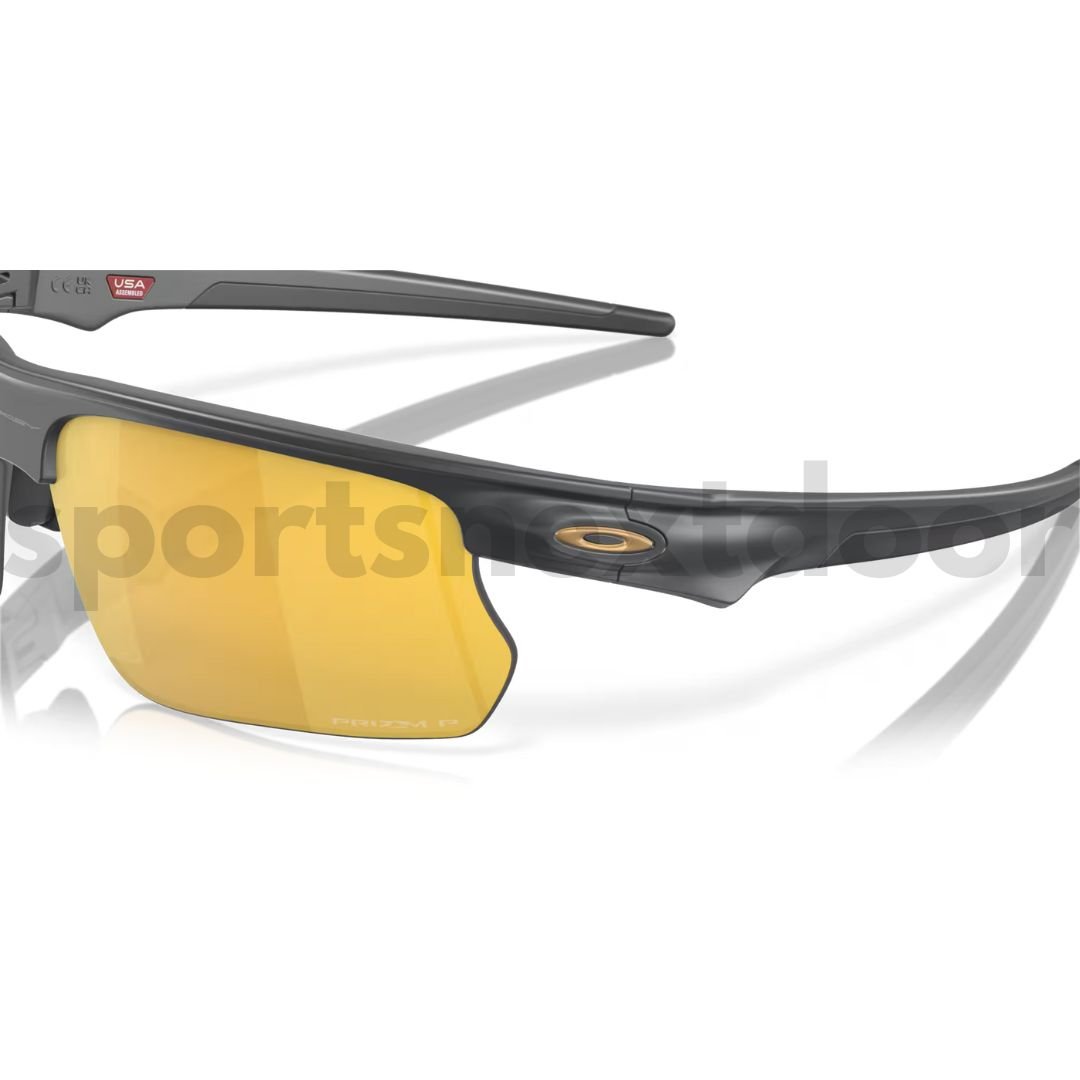 Oakley BiSphaera Sunglasses OO9400-1268, Prizm 24k Polarized Lenses, Matte Carbon Frame