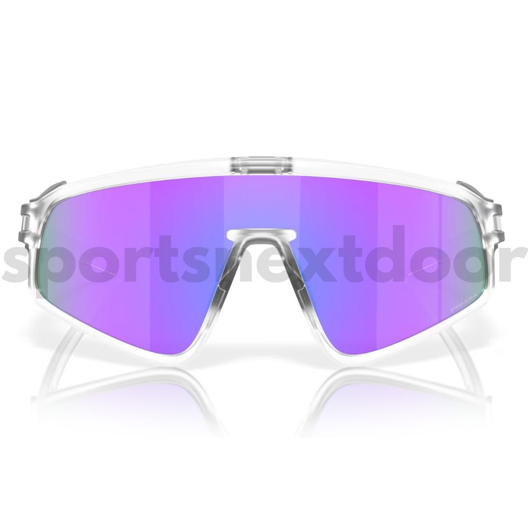 Oakley Latch Panel Sunglasses OO9404-0235, Prizm Violet Lenses, Matte Clear Frame