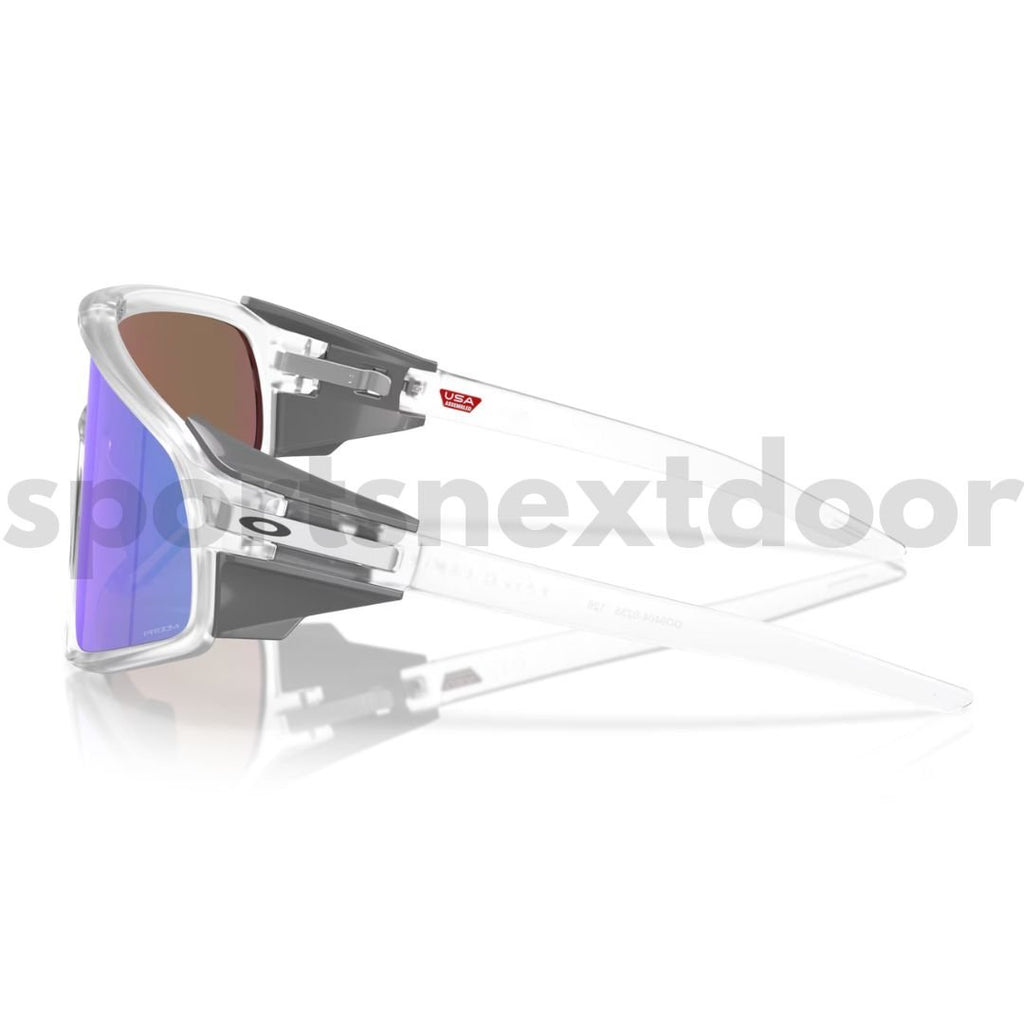 Oakley Latch Panel Sunglasses OO9404-0235, Prizm Violet Lenses, Matte Clear Frame