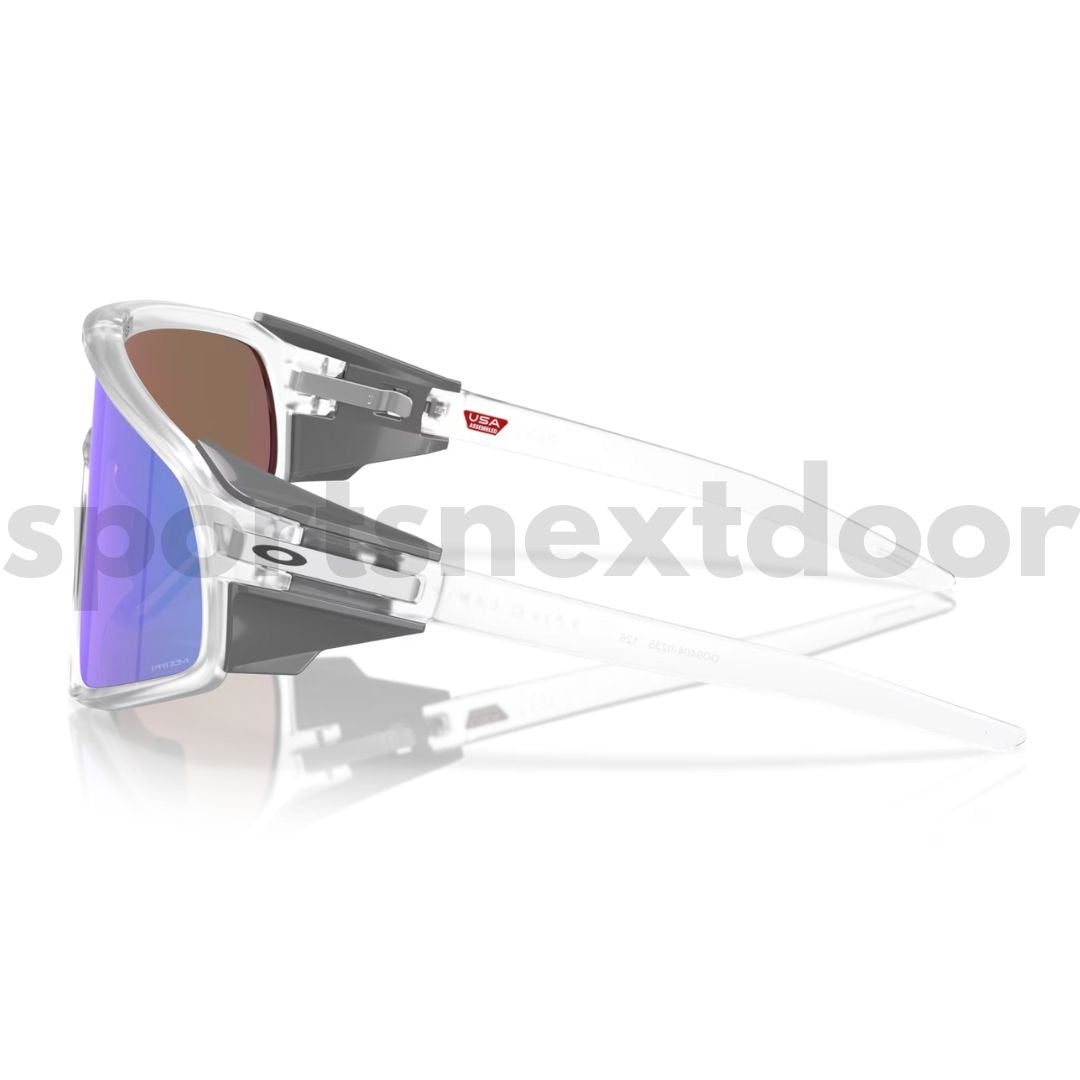 Oakley Latch Panel Sunglasses OO9404-0235, Prizm Violet Lenses, Matte Clear Frame
