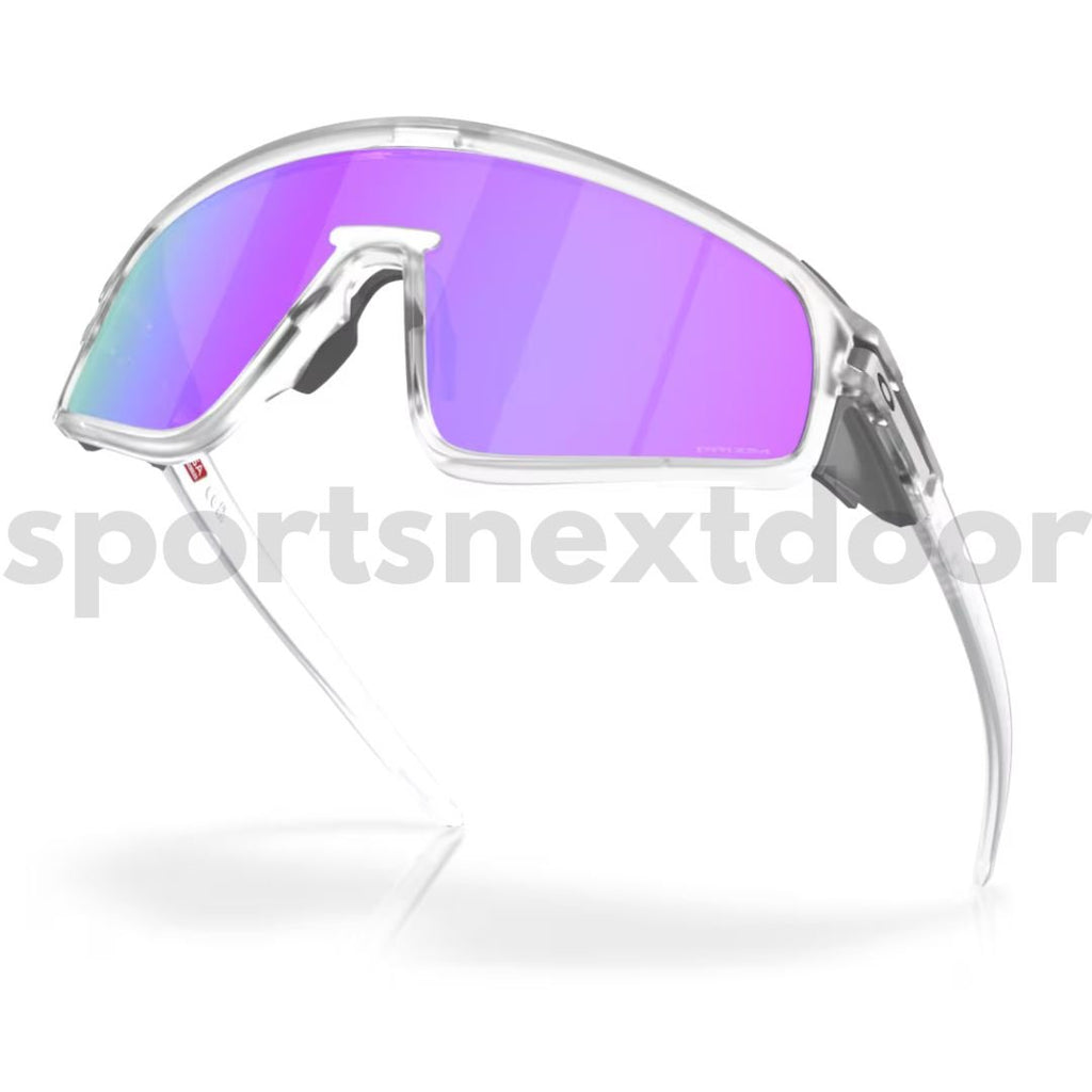 Oakley Latch Panel Sunglasses OO9404-0235, Prizm Violet Lenses, Matte Clear Frame