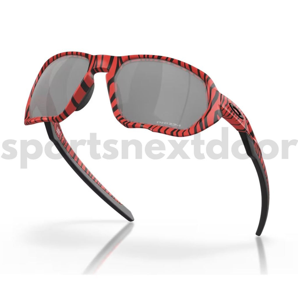 Oakley Plazma Sunglasses OO9019-1259, Prizm Black Lenses, Red Tiger Frame