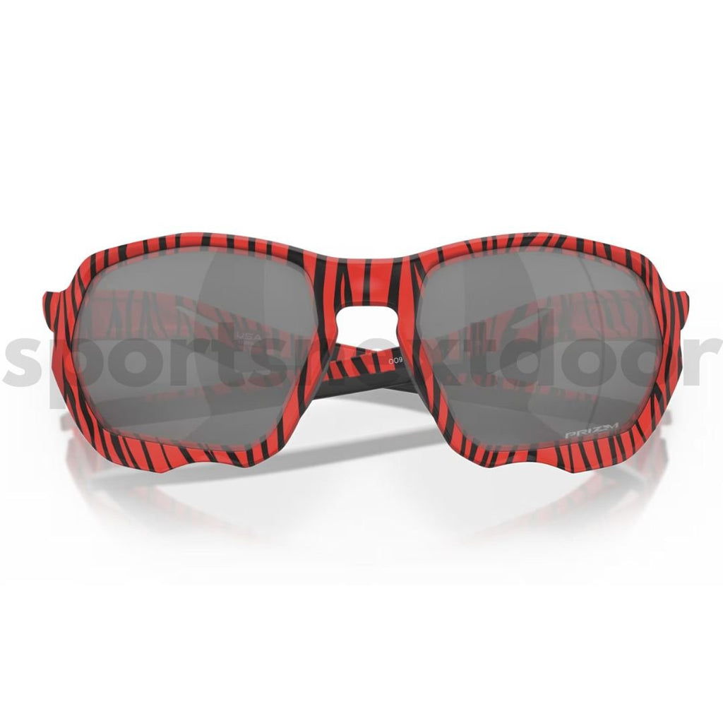 Oakley Plazma Sunglasses OO9019-1259, Prizm Black Lenses, Red Tiger Frame