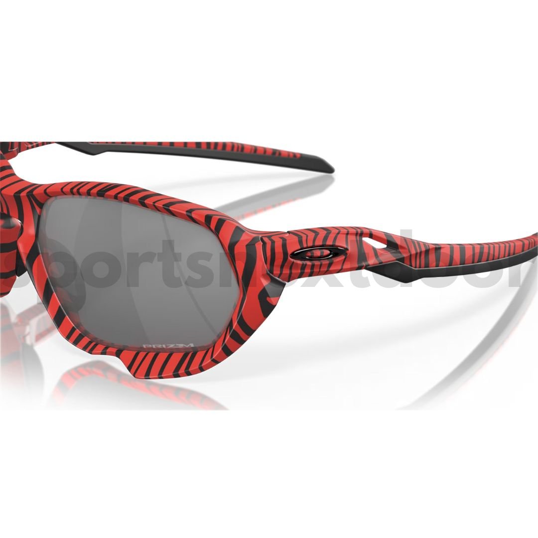 Oakley Plazma Sunglasses OO9019-1259, Prizm Black Lenses, Red Tiger Frame
