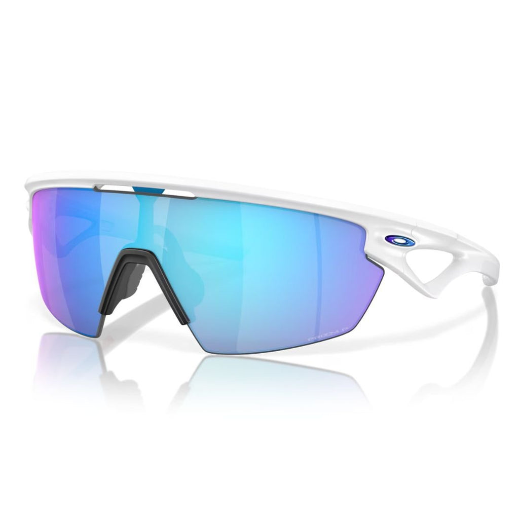 Oakley Sphaera Sunglasses OO9403-0236, Prizm Sapphire Polarized Lenses, Matte White Frame