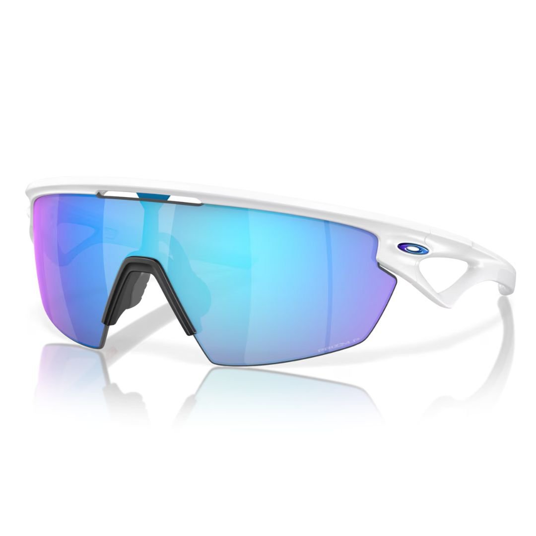 Oakley Sphaera Sunglasses OO9403-0236, Prizm Sapphire Polarized Lenses, Matte White Frame