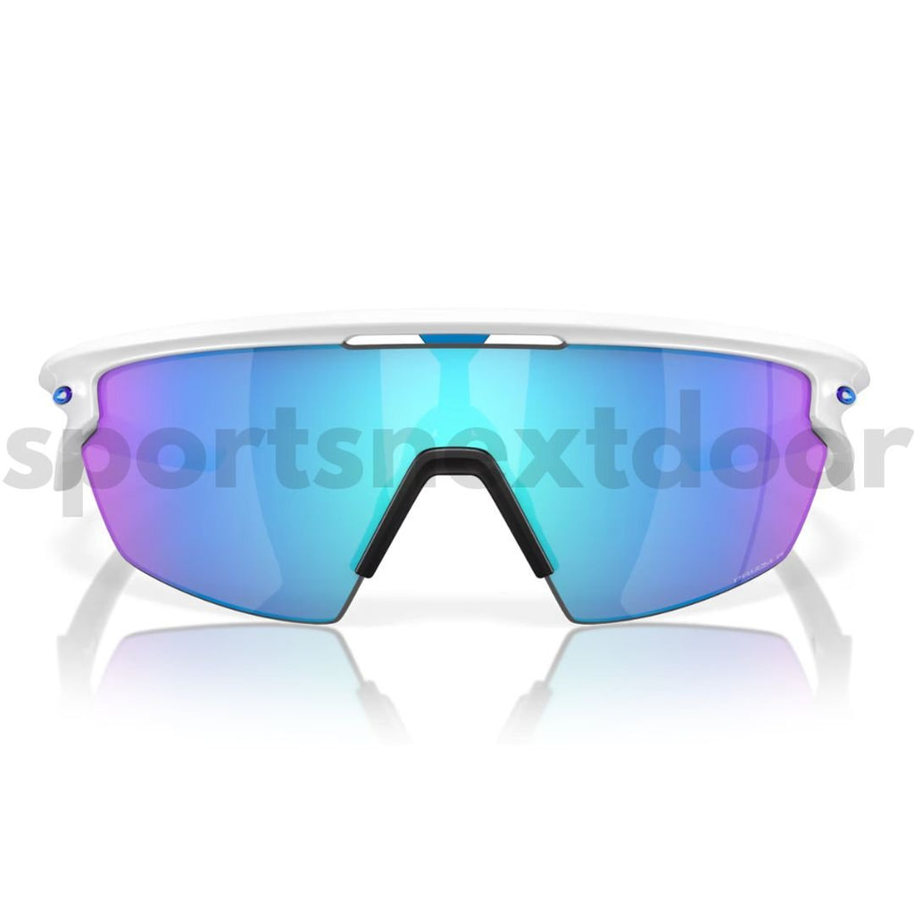 Oakley Sphaera Sunglasses OO9403-0236, Prizm Sapphire Polarized Lenses, Matte White Frame
