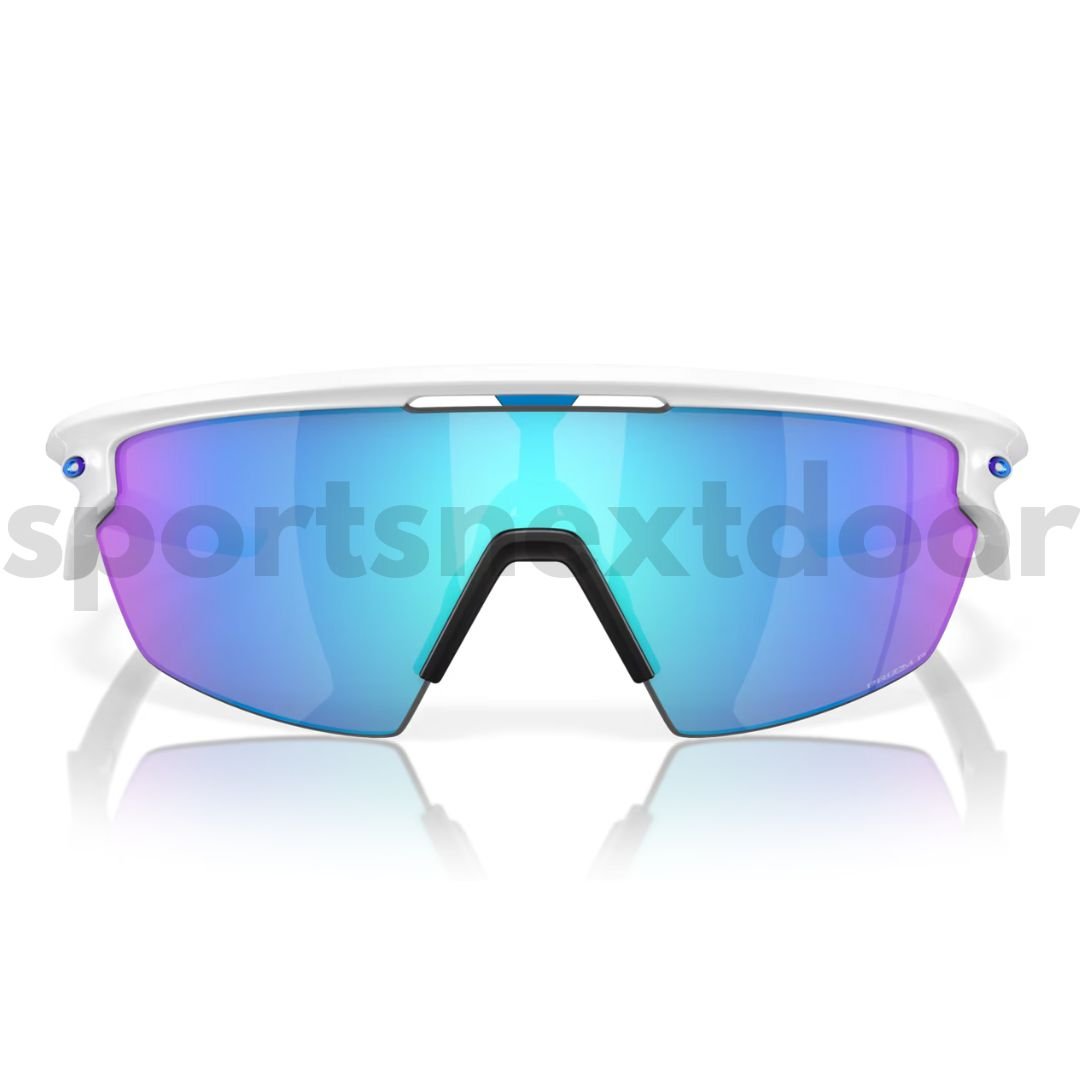 Oakley Sphaera Sunglasses OO9403-0236, Prizm Sapphire Polarized Lenses, Matte White Frame
