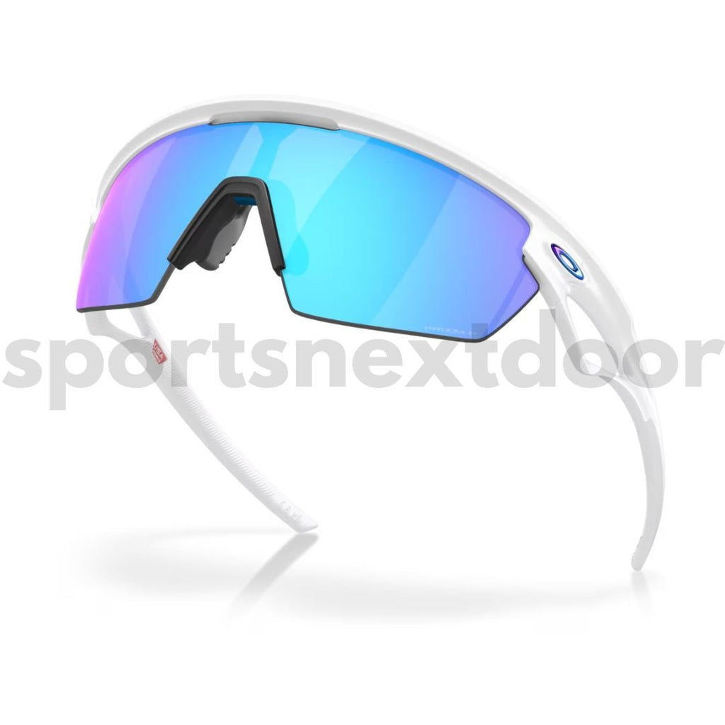 Oakley Sphaera Sunglasses OO9403-0236, Prizm Sapphire Polarized Lenses, Matte White Frame
