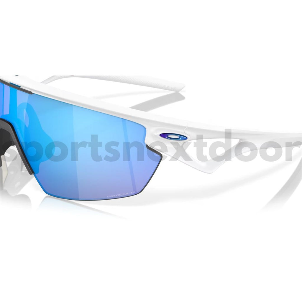 Oakley Sphaera Sunglasses OO9403-0236, Prizm Sapphire Polarized Lenses, Matte White Frame