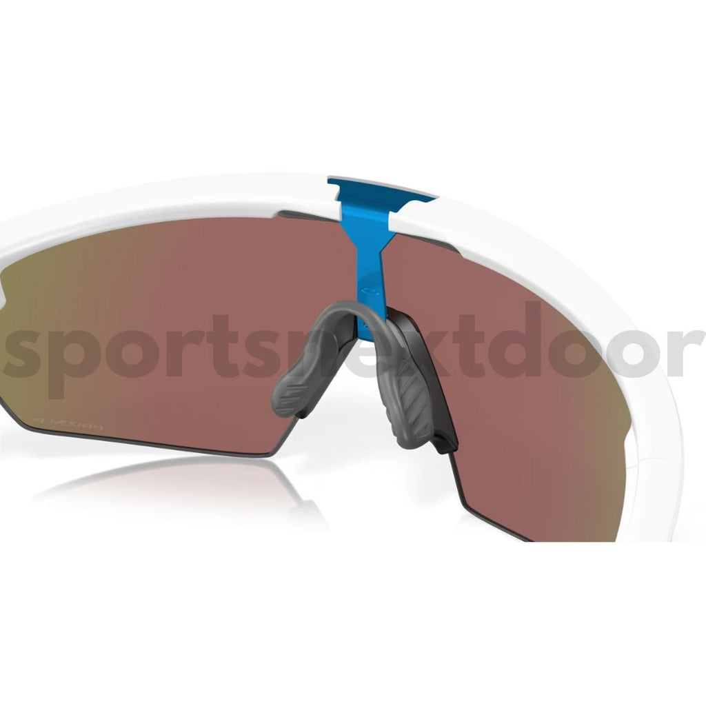 Oakley Sphaera Sunglasses OO9403-0236, Prizm Sapphire Polarized Lenses, Matte White Frame