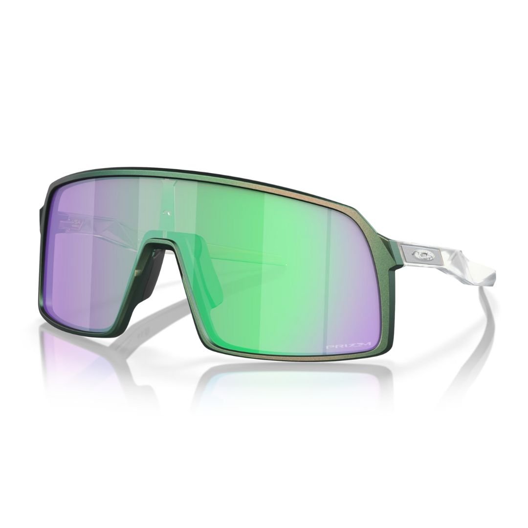 Oakley Sutro Sunglasses OO9406-A237 - Prizm Road Jade Lenses, Matte Silver Green Colorshift Frame