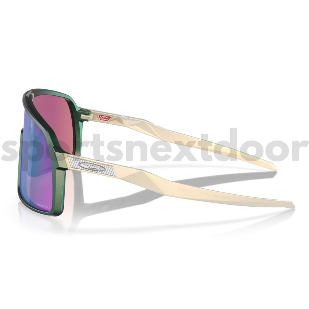Oakley Sutro Sunglasses OO9406-A237 - Prizm Road Jade Lenses, Matte Silver Green Colorshift Frame