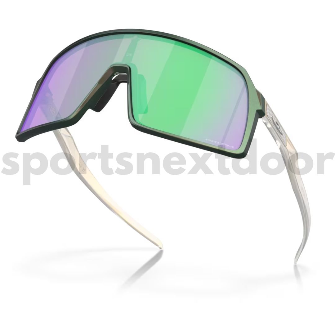 Oakley Sutro Sunglasses OO9406-A237 - Prizm Road Jade Lenses, Matte Silver Green Colorshift Frame