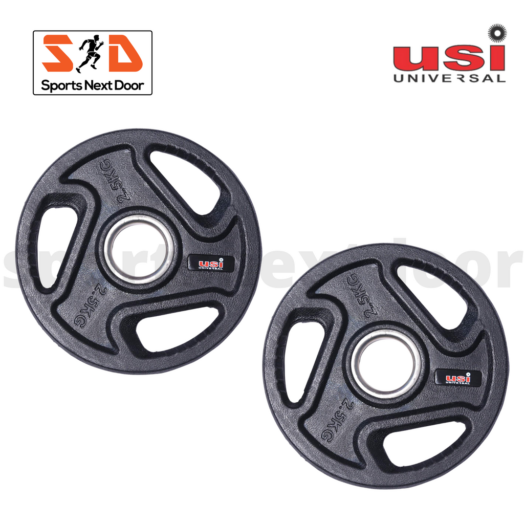 USI Tough Rubber Olympic Weight Plates - (Pair)