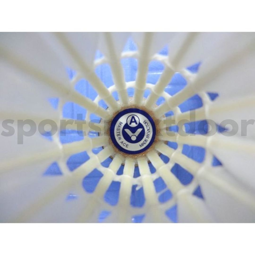 Victor Master Ace Feather Shuttlecock (Pack of 12 Shuttles) - BWF Approved