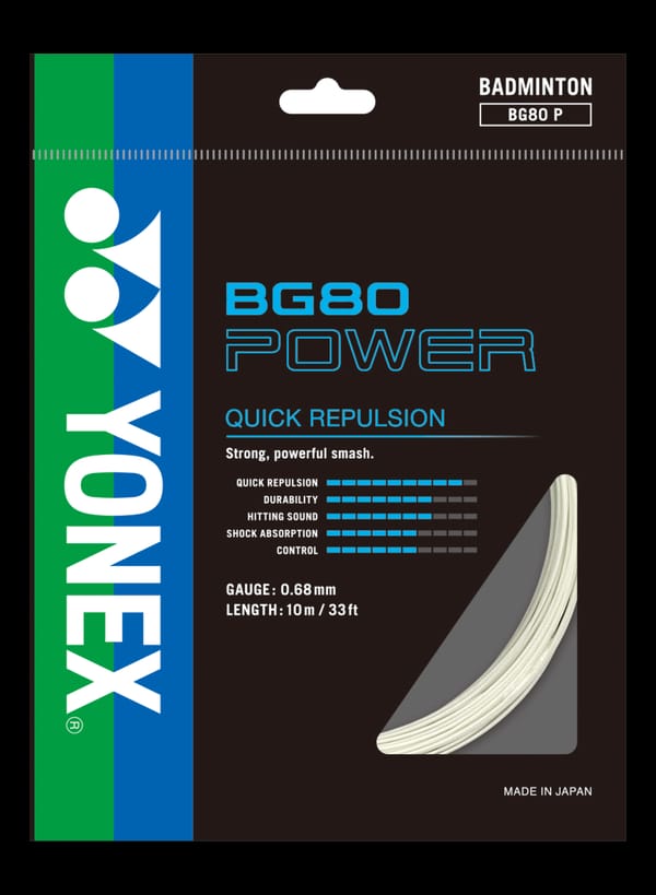 Yonex BG 80 Power Badminton String (Assorted Colors)