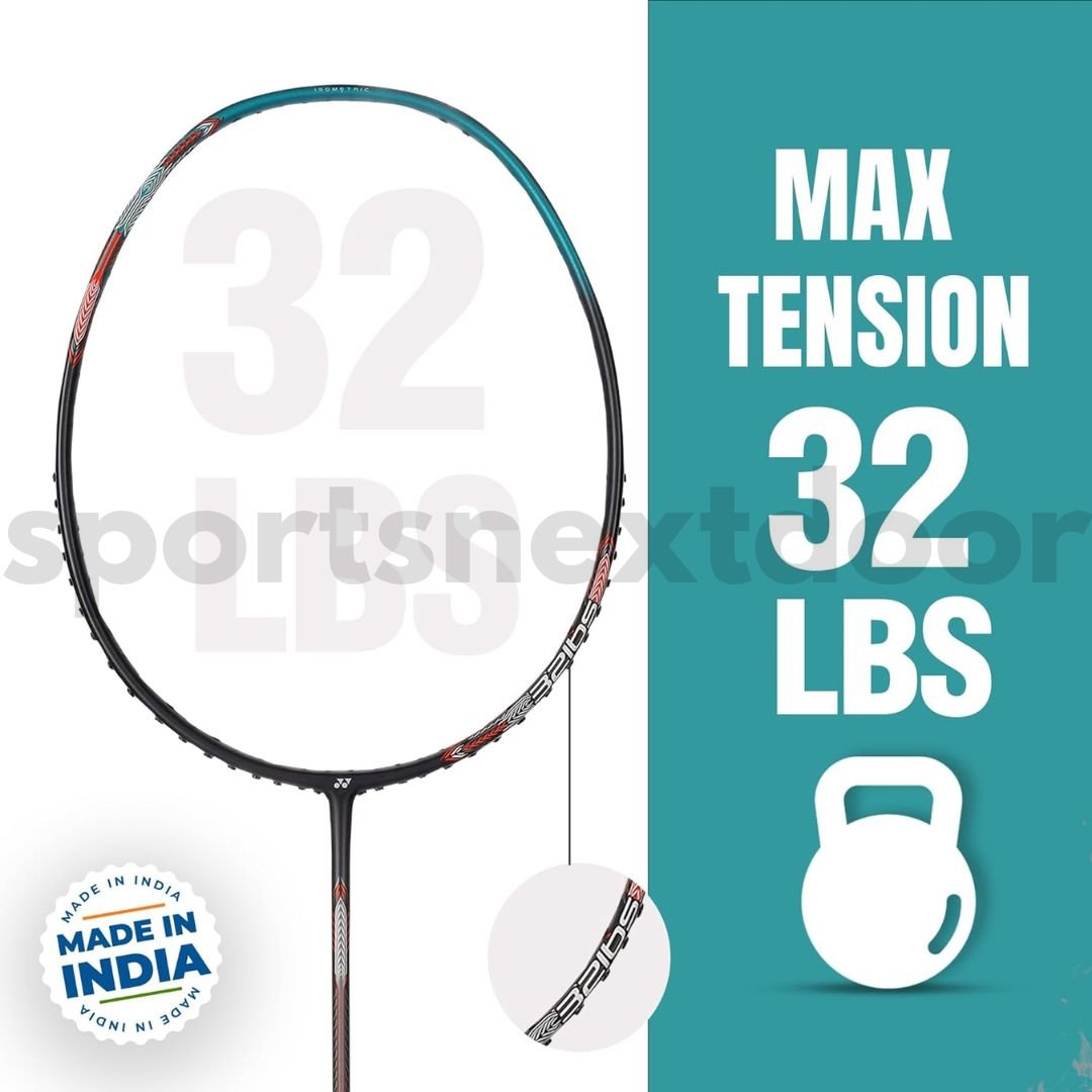 Yonex Astrox Attack 9 Badminton Racket (80 Grams, 32 lbs. Tension) - Assorted
