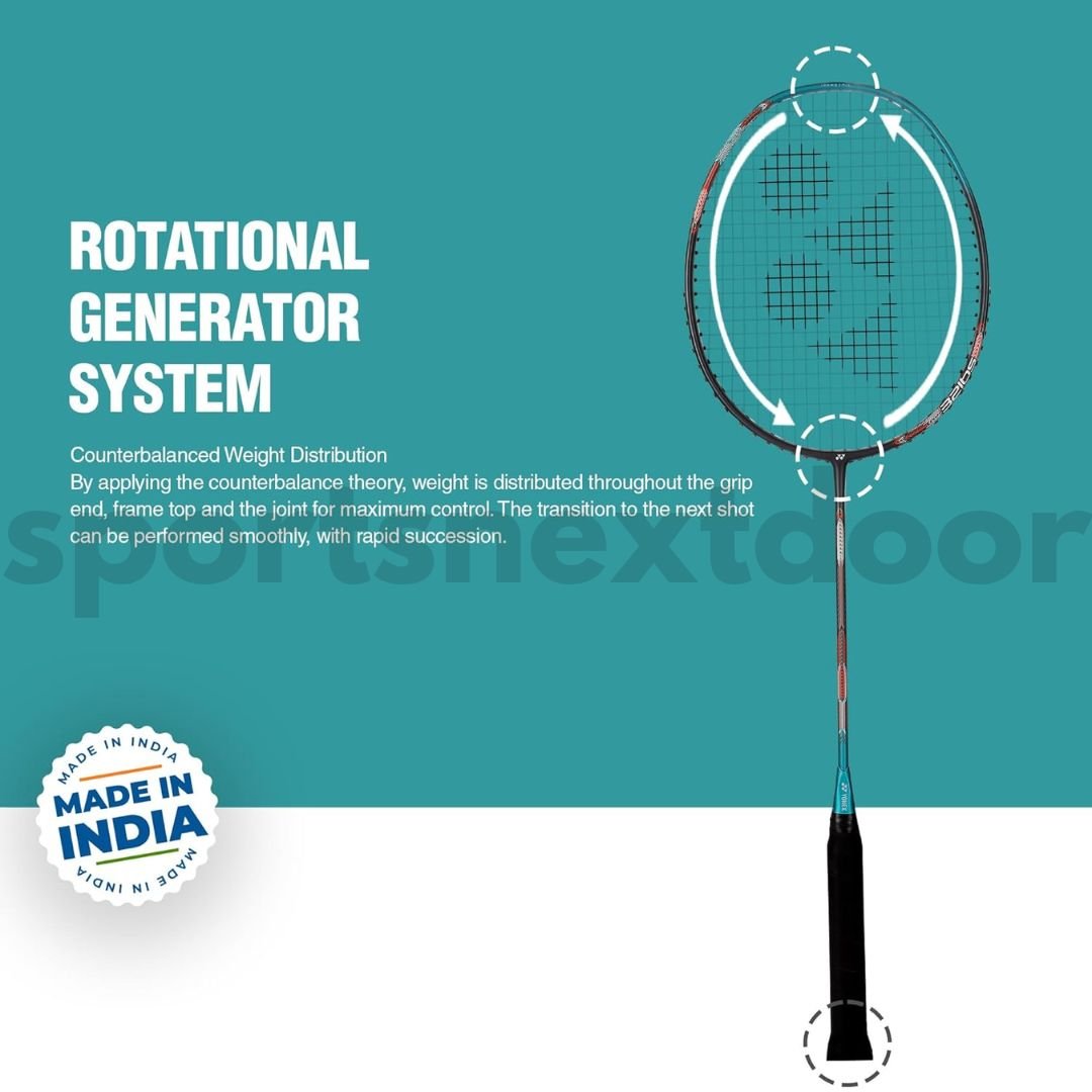 Yonex Astrox Attack 9 Badminton Racket (80 Grams, 32 lbs. Tension) - Assorted